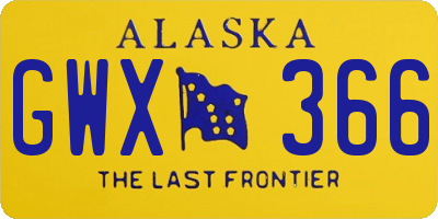 AK license plate GWX366