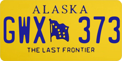 AK license plate GWX373