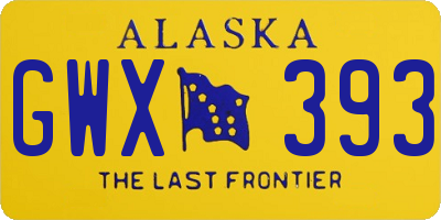 AK license plate GWX393