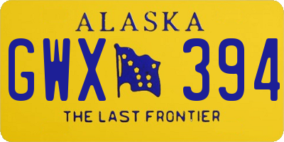 AK license plate GWX394
