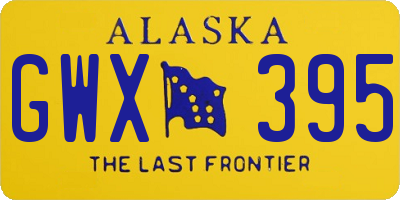 AK license plate GWX395