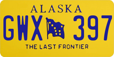 AK license plate GWX397