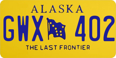 AK license plate GWX402