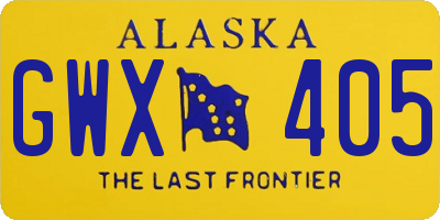 AK license plate GWX405