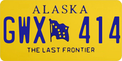 AK license plate GWX414
