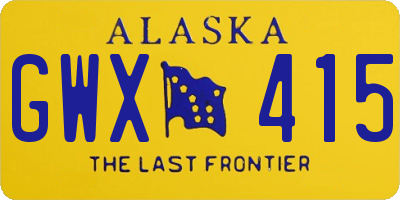 AK license plate GWX415