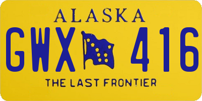 AK license plate GWX416