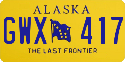 AK license plate GWX417