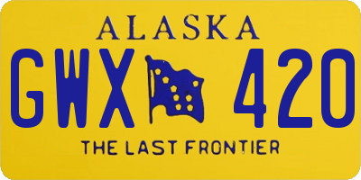 AK license plate GWX420