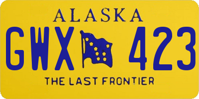 AK license plate GWX423