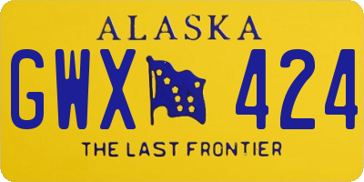 AK license plate GWX424