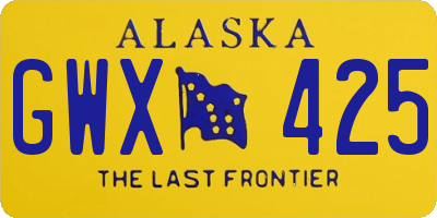 AK license plate GWX425