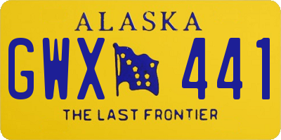 AK license plate GWX441