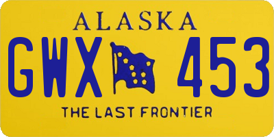 AK license plate GWX453