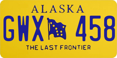 AK license plate GWX458
