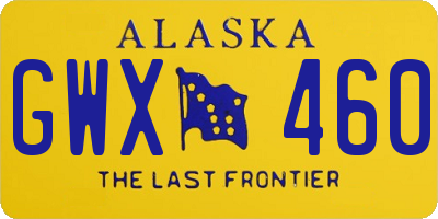 AK license plate GWX460