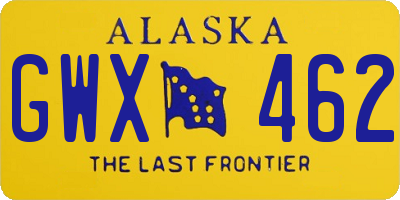 AK license plate GWX462