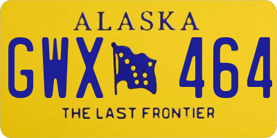 AK license plate GWX464