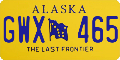 AK license plate GWX465