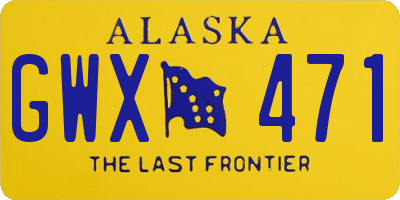 AK license plate GWX471