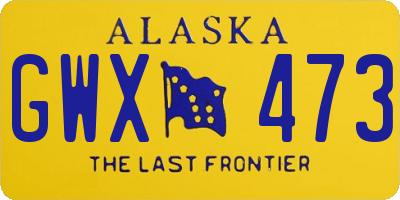 AK license plate GWX473