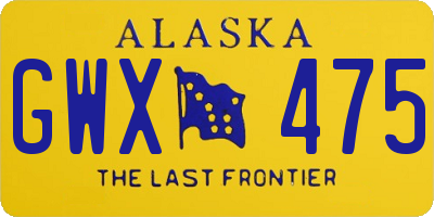 AK license plate GWX475
