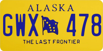 AK license plate GWX478