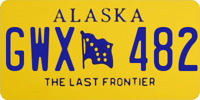 AK license plate GWX482