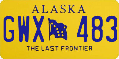 AK license plate GWX483