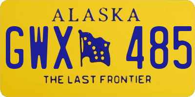 AK license plate GWX485