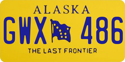 AK license plate GWX486