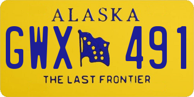 AK license plate GWX491