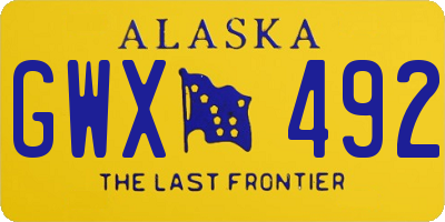 AK license plate GWX492