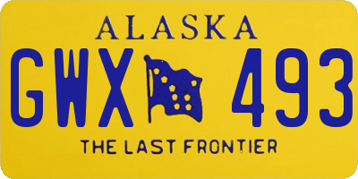 AK license plate GWX493