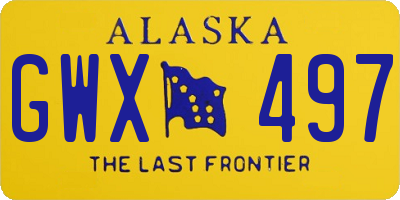 AK license plate GWX497