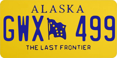 AK license plate GWX499