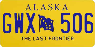 AK license plate GWX506