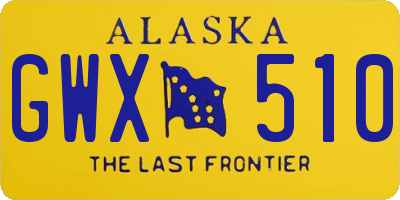 AK license plate GWX510