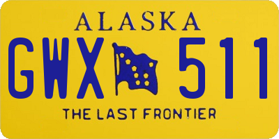 AK license plate GWX511