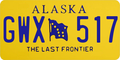 AK license plate GWX517