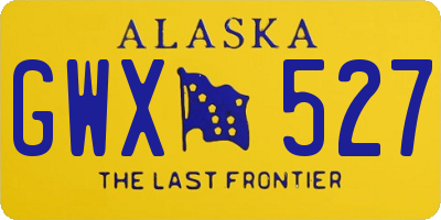 AK license plate GWX527