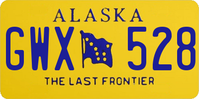 AK license plate GWX528