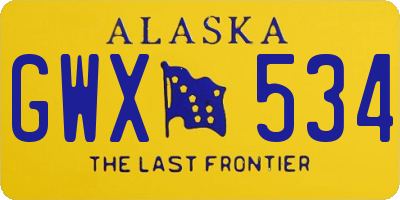 AK license plate GWX534