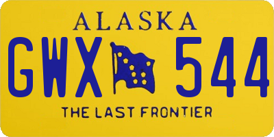 AK license plate GWX544
