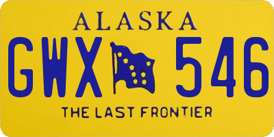 AK license plate GWX546