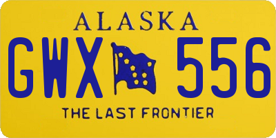 AK license plate GWX556