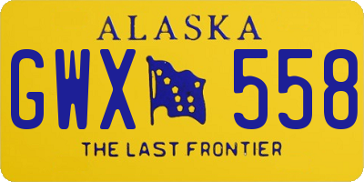 AK license plate GWX558