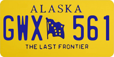 AK license plate GWX561