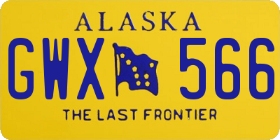 AK license plate GWX566