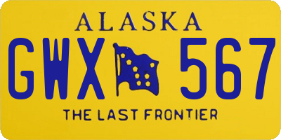 AK license plate GWX567